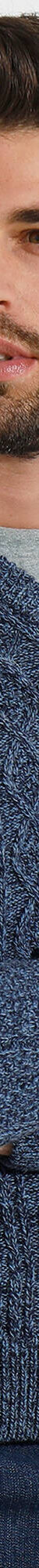 Pull col V maille irlandaise (bleu mouliné) Pull col V maille irlandaise (bleu mouliné)